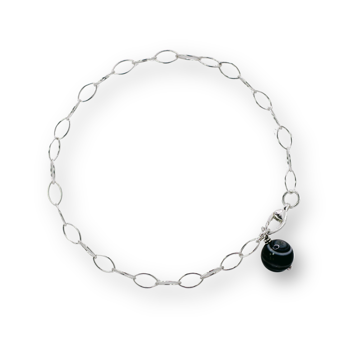 Black Agate Drop Bracelet