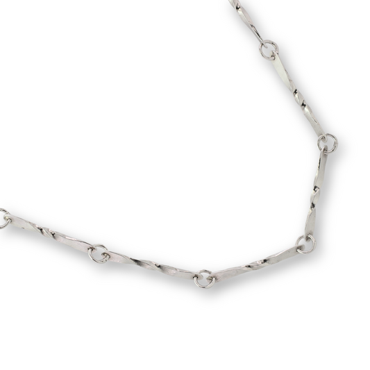 Handcrafted sterling silver specialty chain necklace by Vijara jewelry.