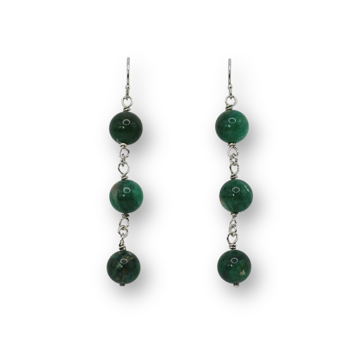 Mica Fuchsite Chain Earrings