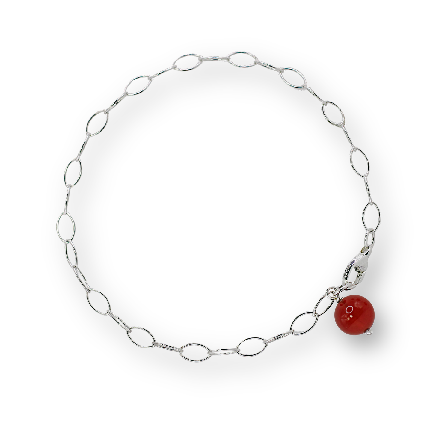 Red Agate Drop Bracelet