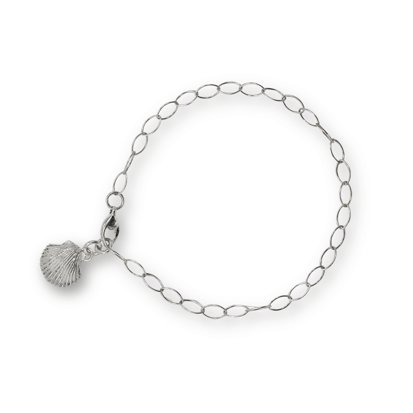 Scallop Shell Marquise Charm Bracelet