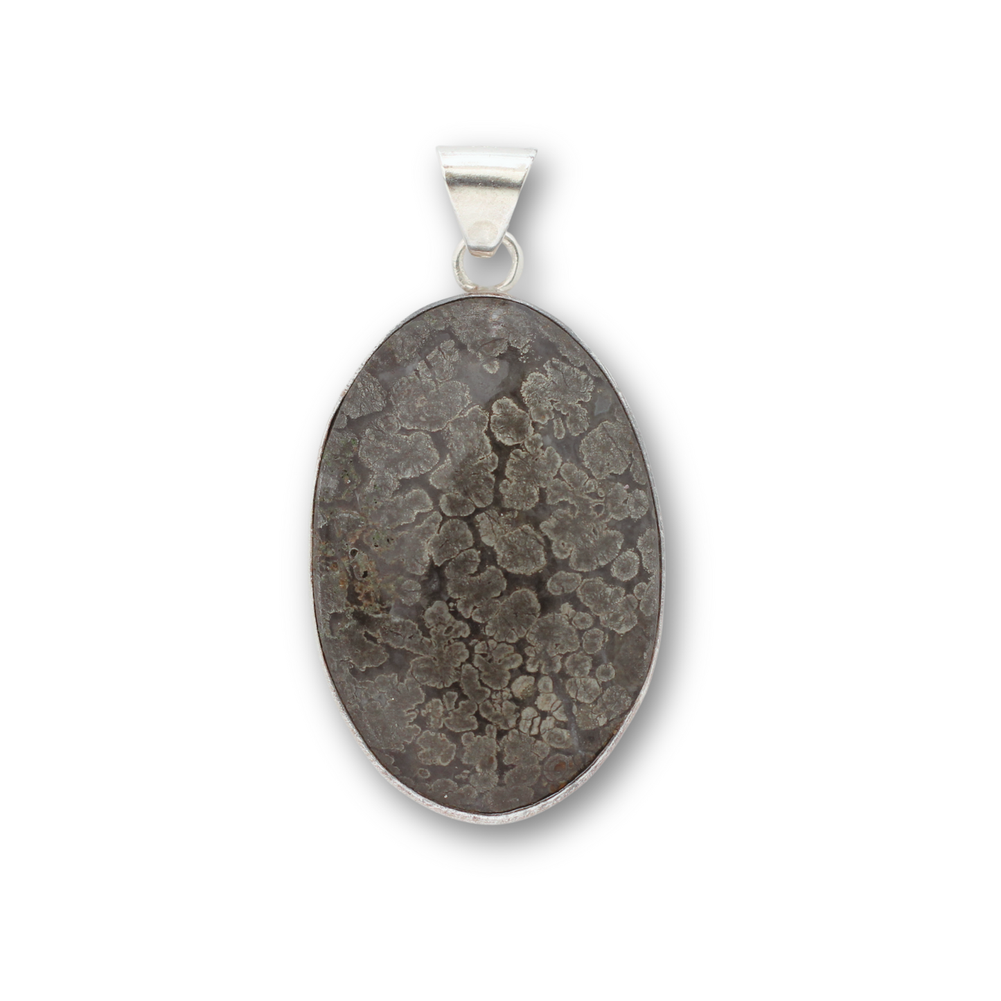 Handcrafted sterling silver and marcasite mandala pendant by Vijara jewelry.