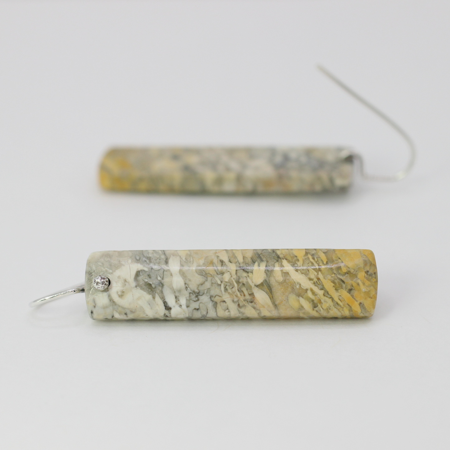 Galaxy jasper pillar earrings