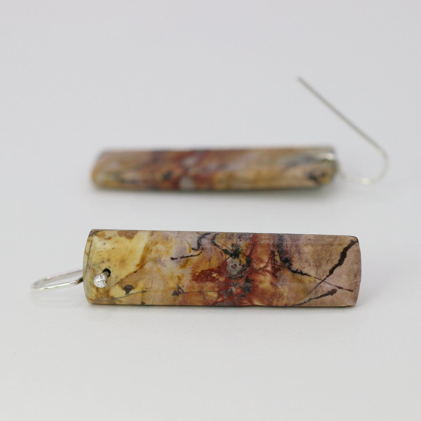 Red creek jasper pillar earrings