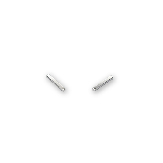Bar Ear Studs, Silver