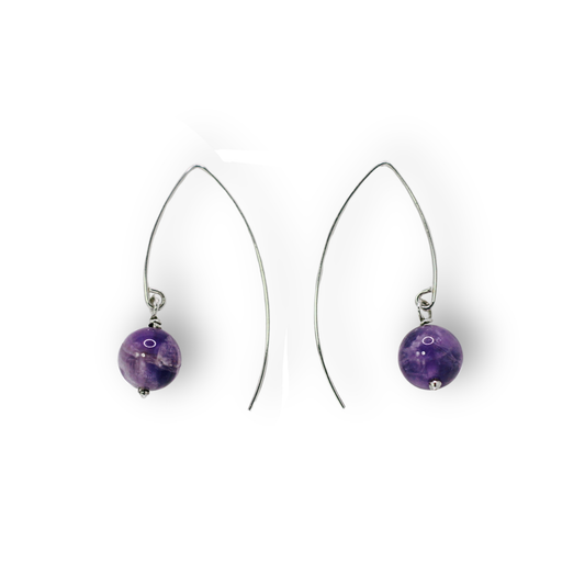 Amethyst Marquise Earrings