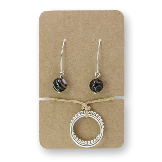 Black Agate Ring Bundle