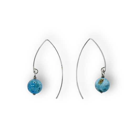 Blue Apatite Marquise Earrings