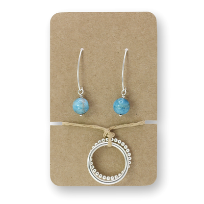 Blue Apatite Ring Bundle