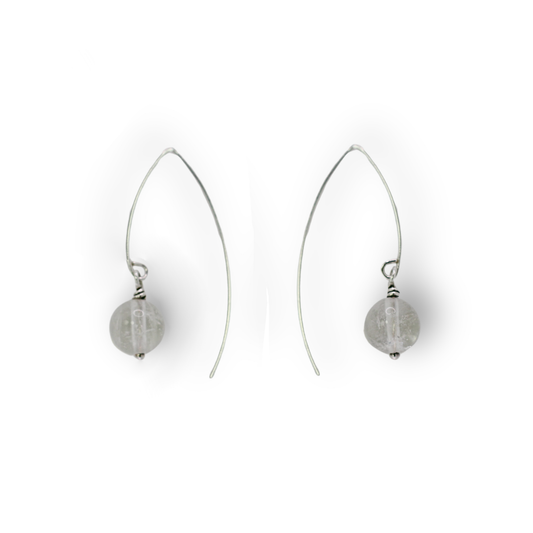 Clear Quartz Marquise Earrings