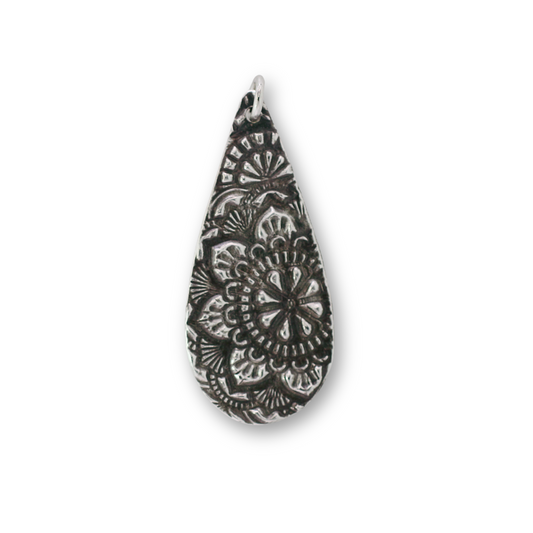 Teardrop mandala pendant