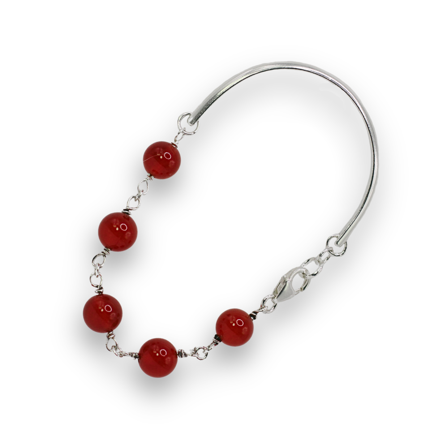 Red Agate Cuff Bracelet