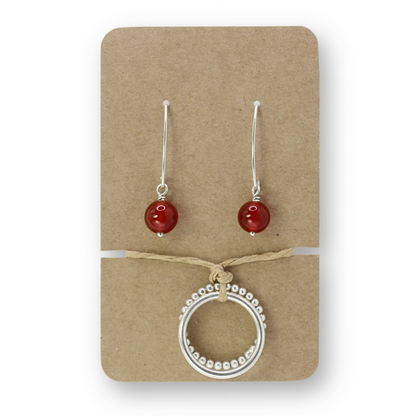 Red Agate Ring Bundle