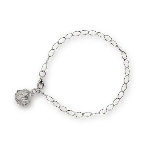 Scallop Shell Marquise Charm Bracelet