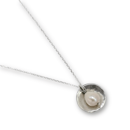 Pearl Mirror Charm Necklace