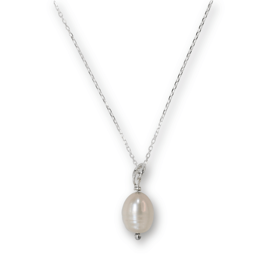 Pearl Drop Charm Necklace