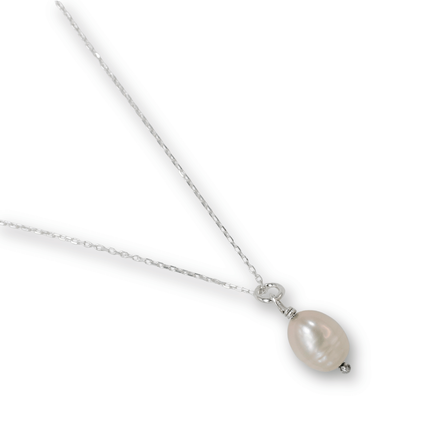 Pearl Drop Charm Necklace