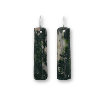 Cherry blossom jasper pillar earrings