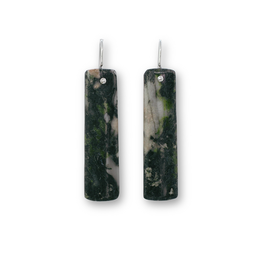 Cherry blossom jasper pillar earrings