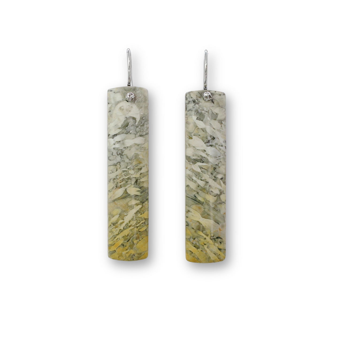 Galaxy jasper pillar earrings