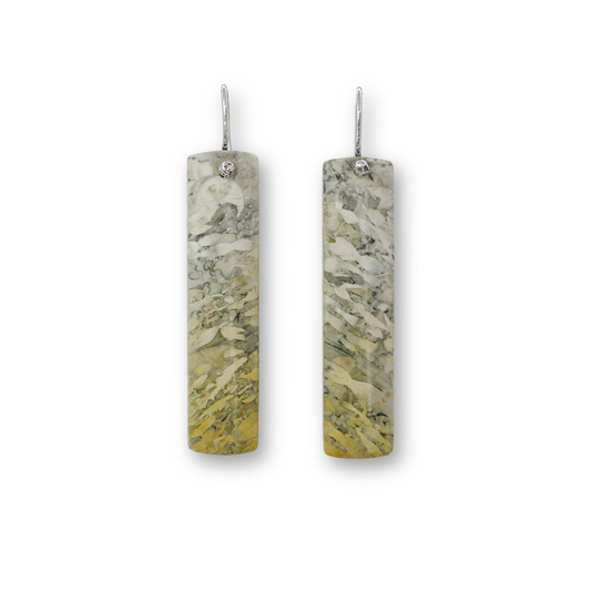 Galaxy jasper pillar earrings