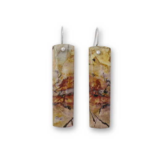 Red creek jasper pillar earrings
